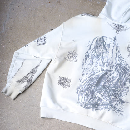Balenciaga SS24 Tattoo Cream Hoodie