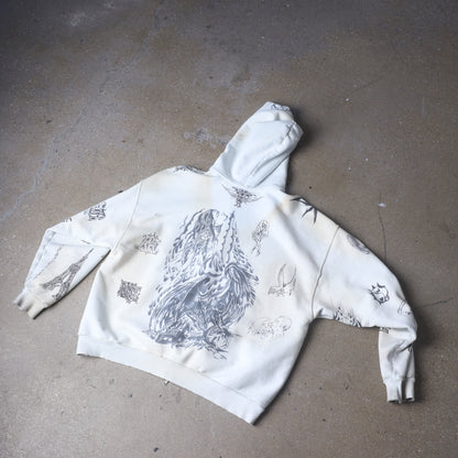 Balenciaga SS24 Tattoo Cream Hoodie
