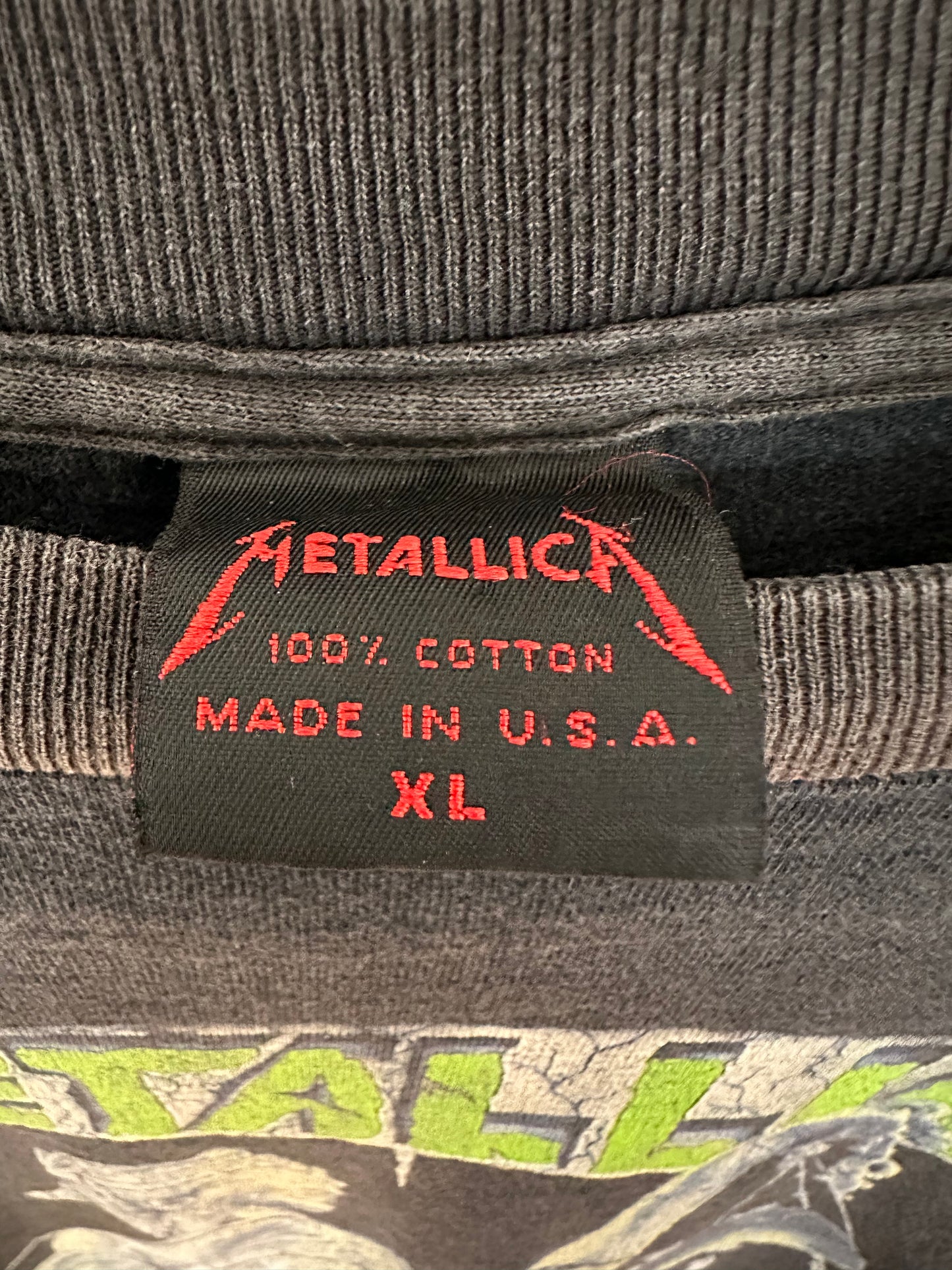 VINTAGE METALLICA TOUR TEE GIANT TAG