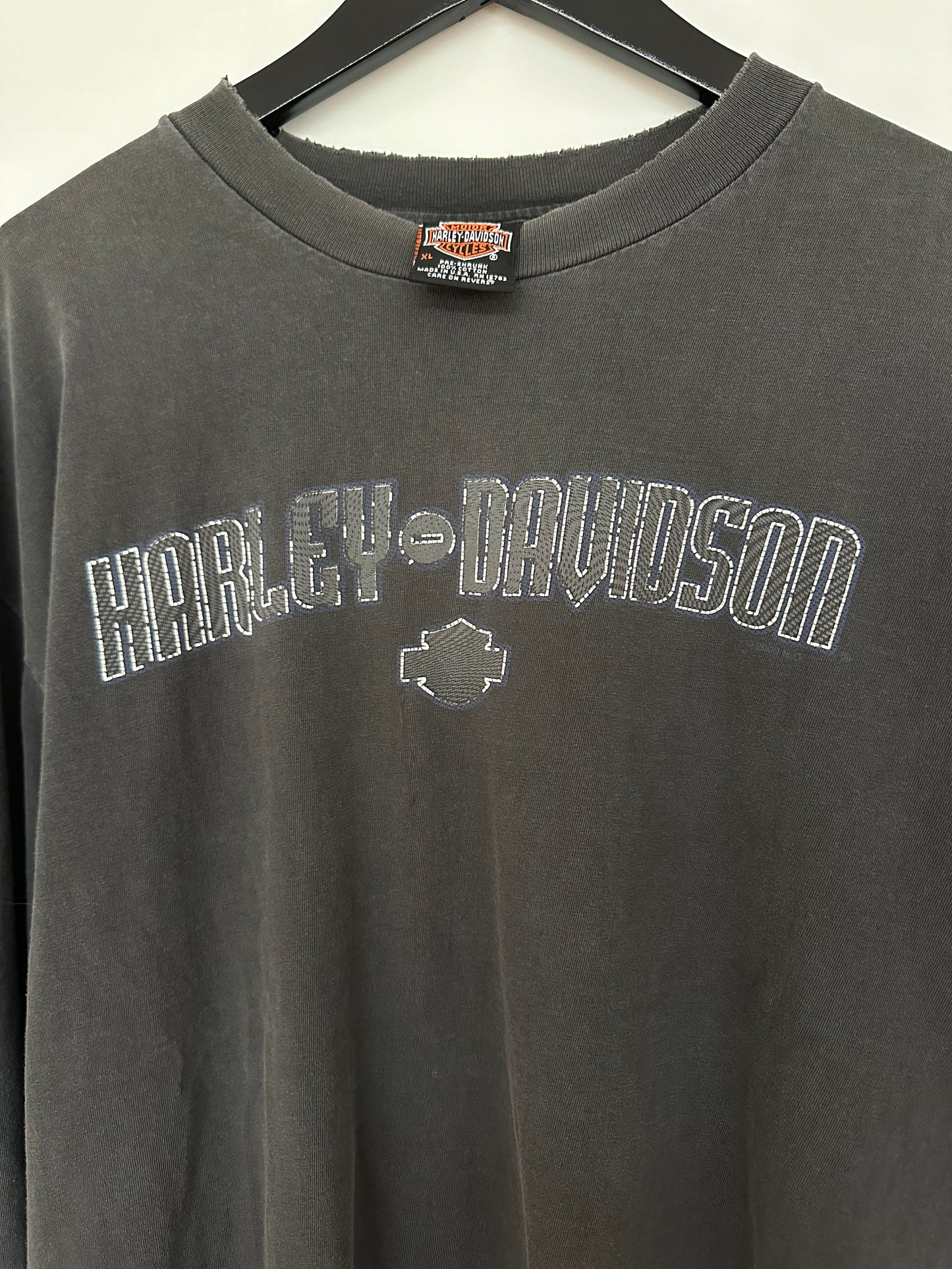 VINTAGE HARLEY DAVIDSON THRASHED FADED LONG SLEEVE