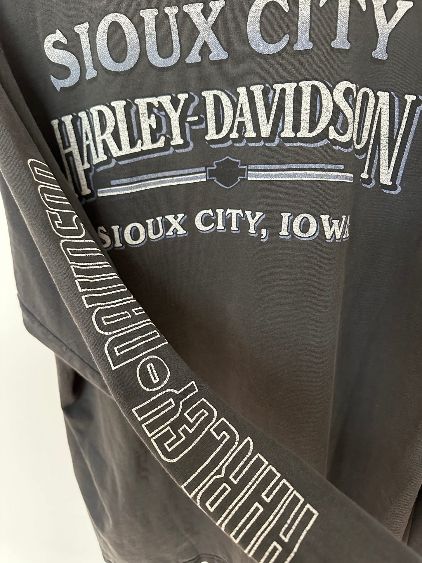 VINTAGE HARLEY DAVIDSON THRASHED FADED LONG SLEEVE