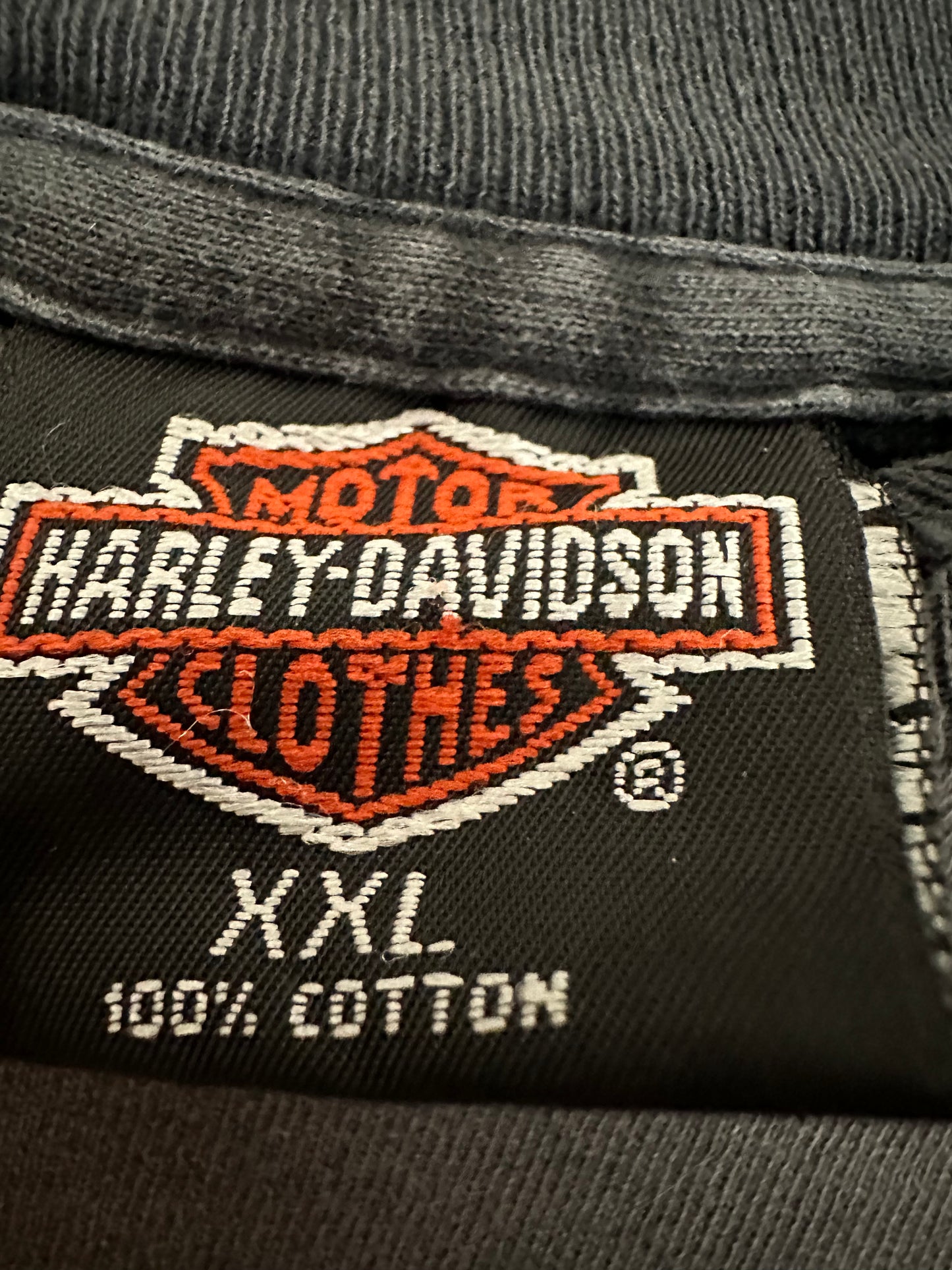 VINTAGE BOXY XXL HARLEY EMBLEM TEE THRASH FADED