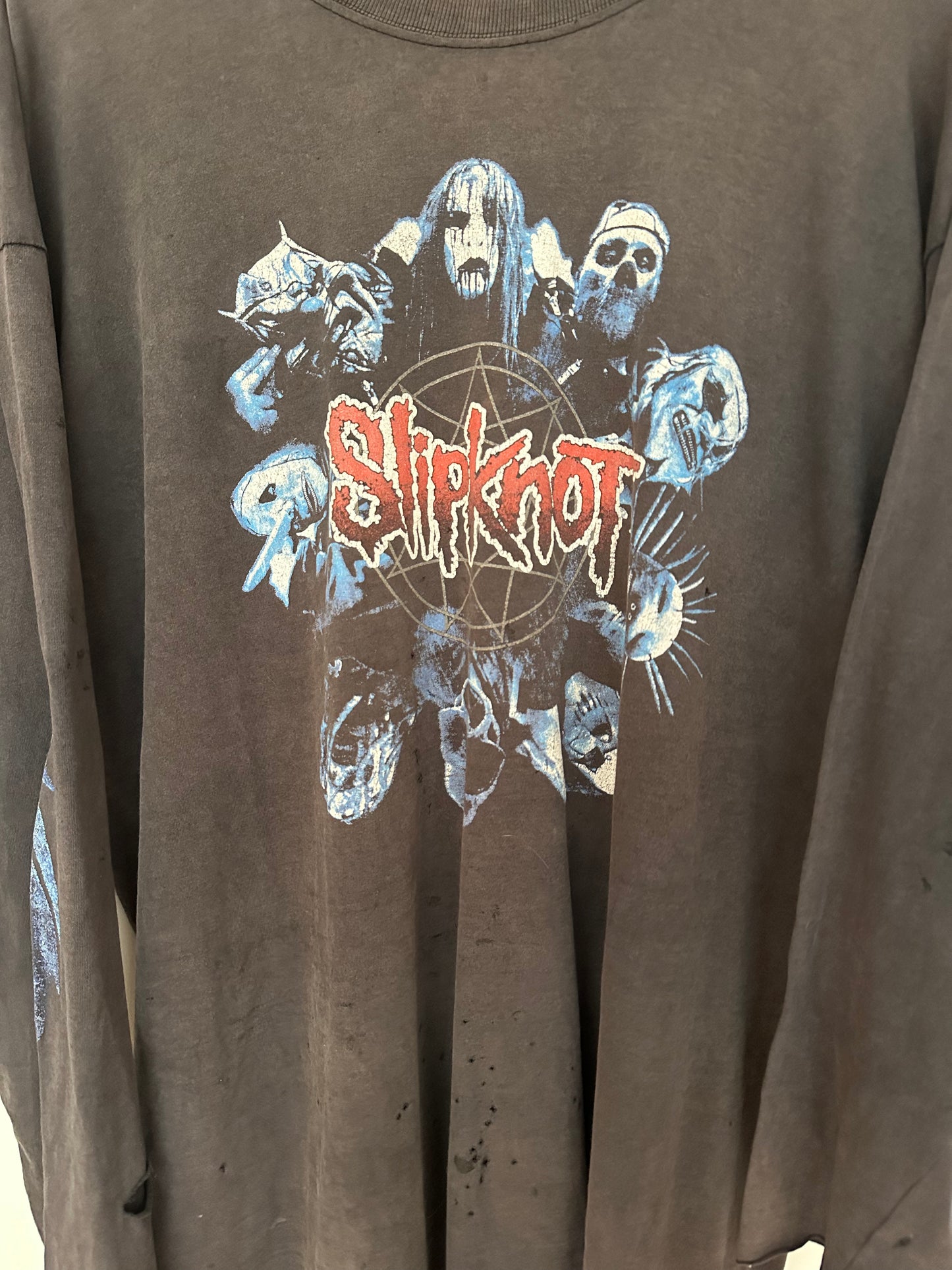 VINTAGE THRASHED FADED SLIPKNOT TOUR TEE