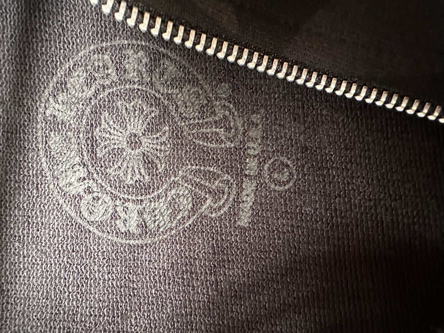 CHROME HEARTS BLACK CROSS ZIP HOODIE