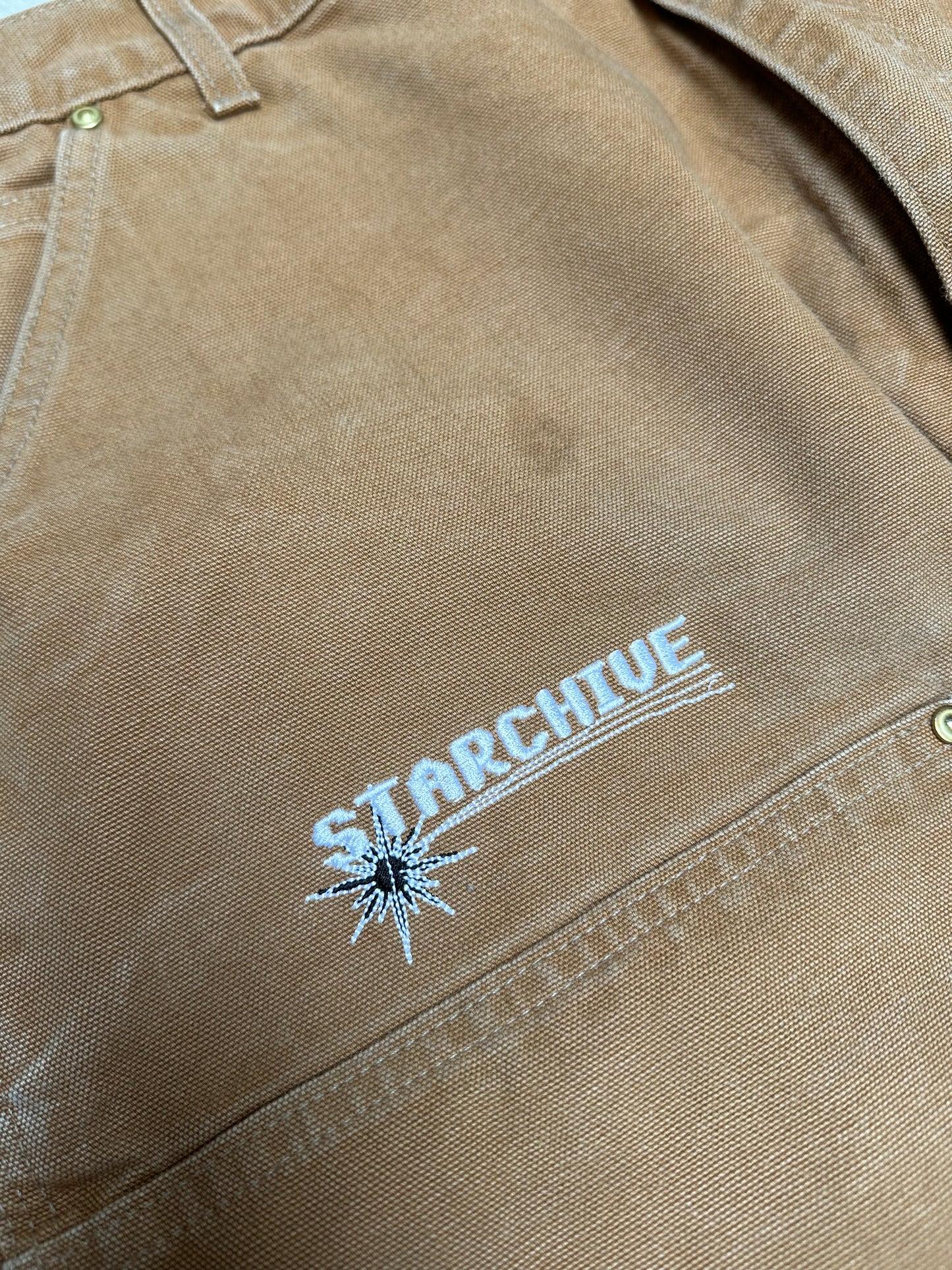 STARCHIVE LOGO CARHARTT CARPENTER PANTS TAN