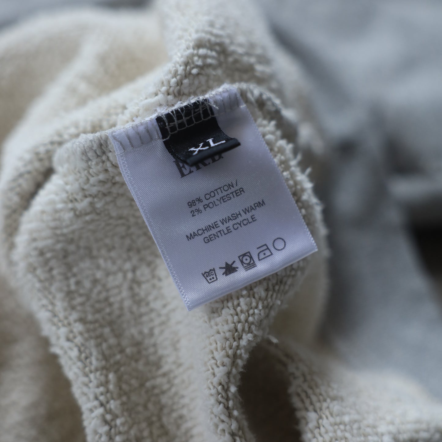 ERD SAFETY PIN CUT OUT HOODIE HEATHER GREY