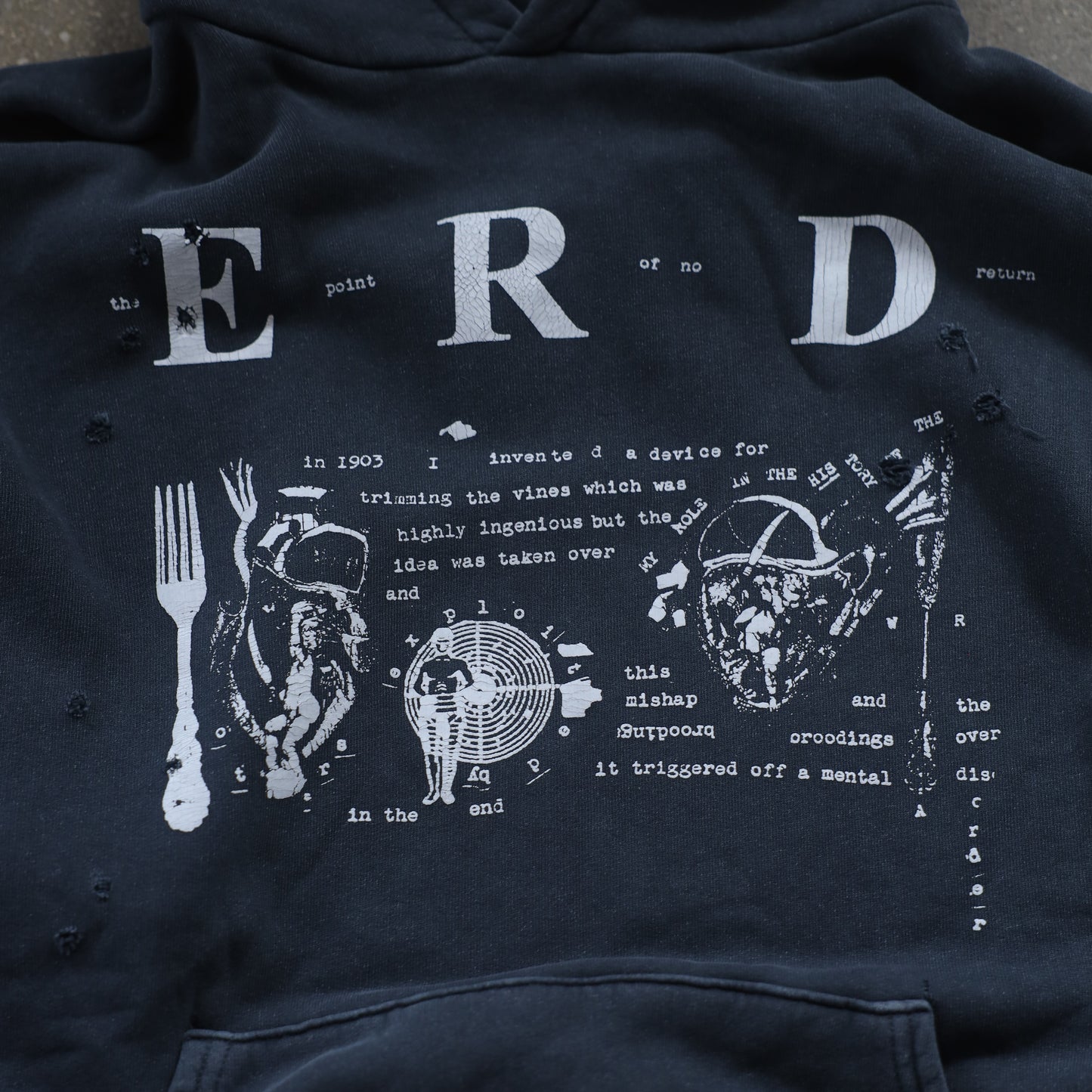 ERD CHARCOAL MY ROLE IN THE WAR HOODIE