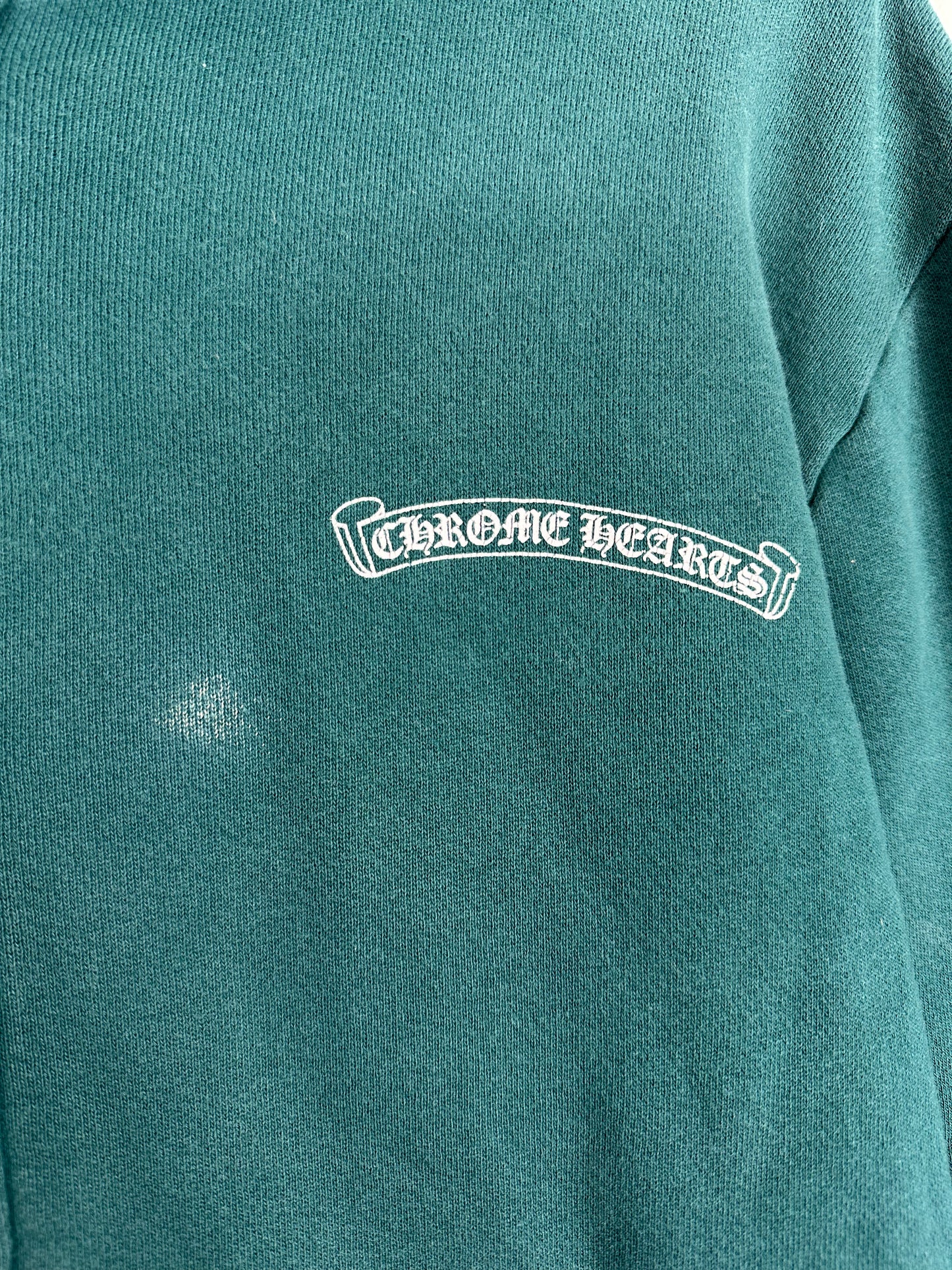 CHROME HEARTS VINTAGE FOREST GREEN FRIENDS AND FAMILY HOODIE