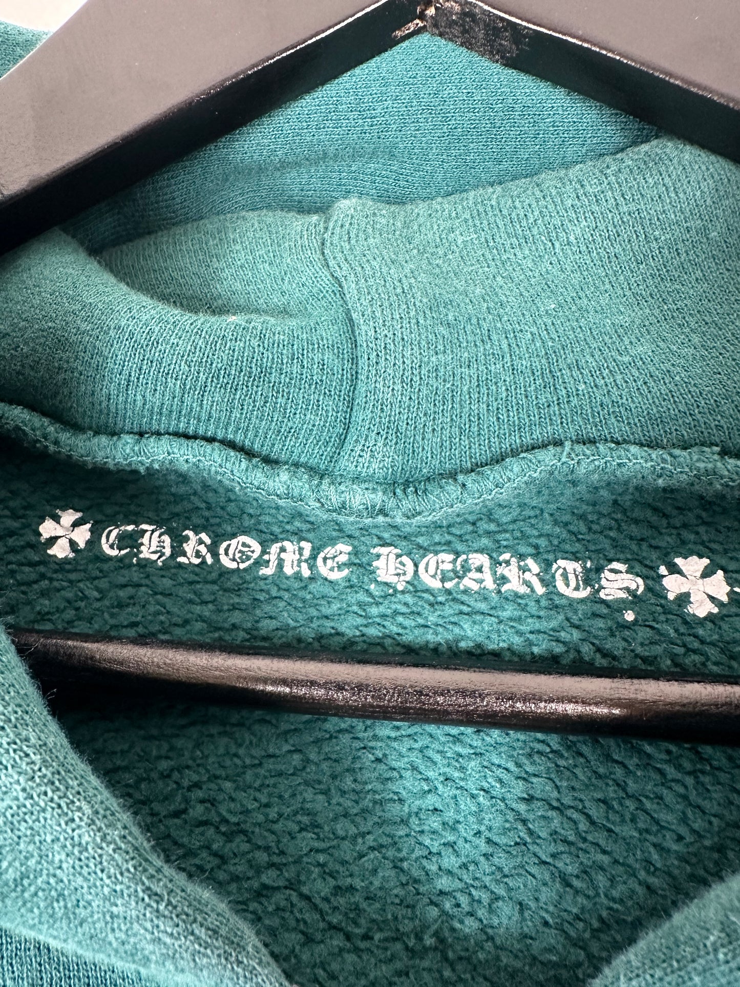 CHROME HEARTS VINTAGE FOREST GREEN FRIENDS AND FAMILY HOODIE