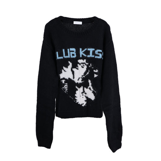 CLUB KISS MOHAIR KNIT CREWNECK