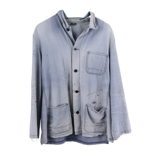 TRUE VINTAGE FADED BLUE FRENCH CHORE JACKET