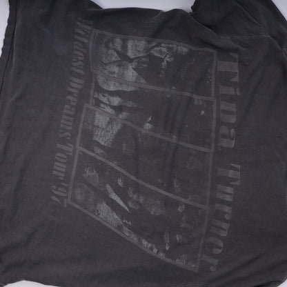 TINA TURNER FADED GREY VINTAGE T-SHIRT