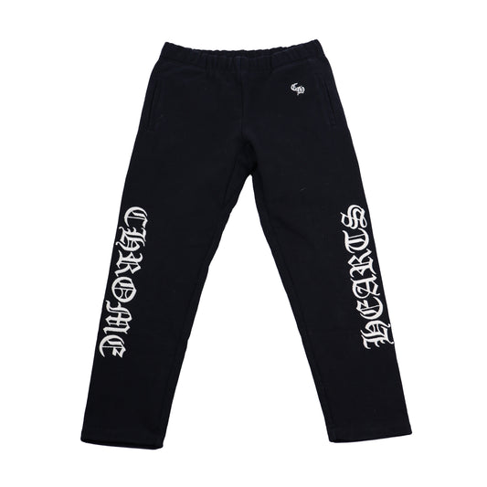 EMBRODIERED Chrome Hearts Logo Cotton Sweatpants