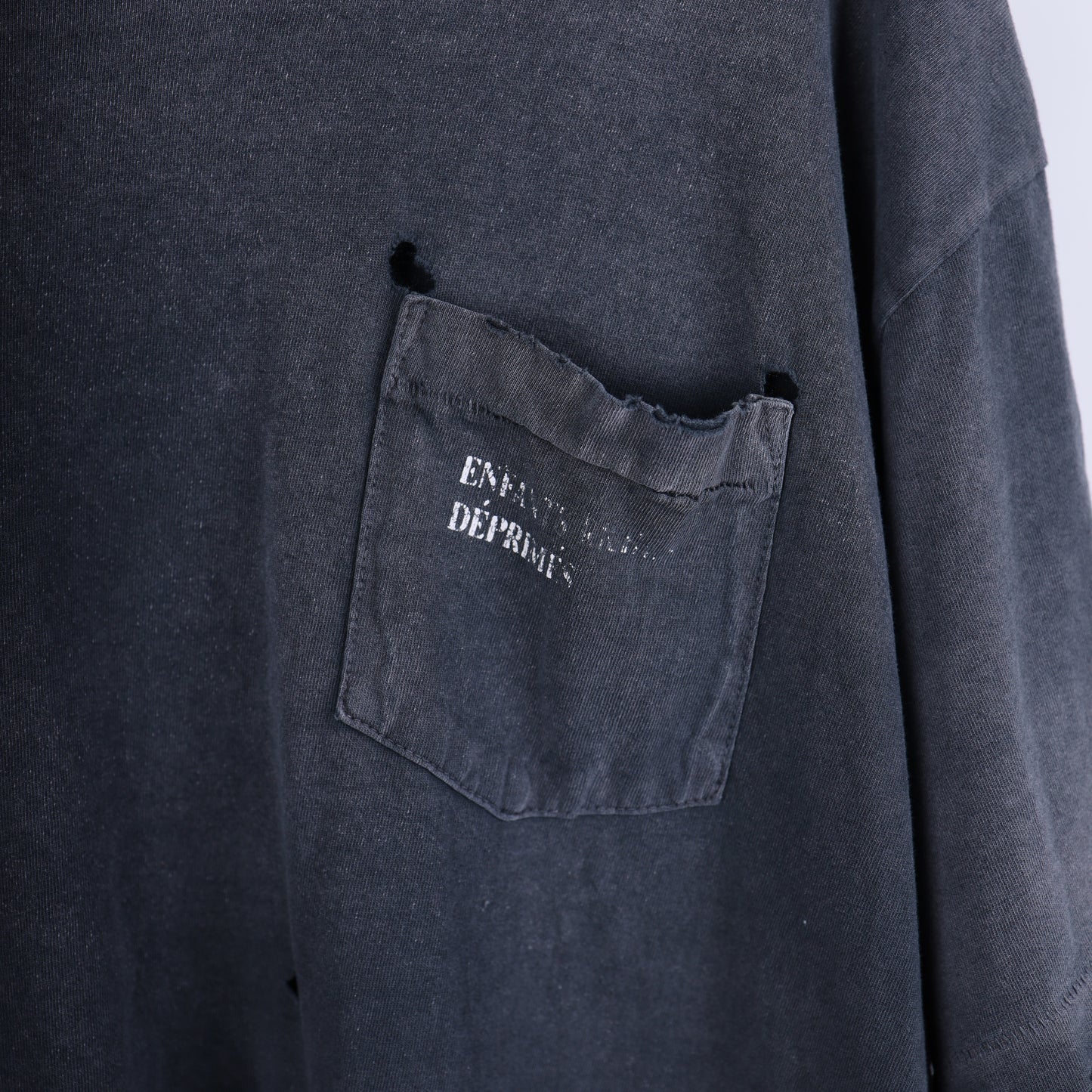 GRAY FADED ERD Pocket Tee