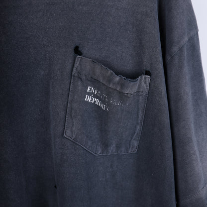 GRAY FADED ERD Pocket Tee