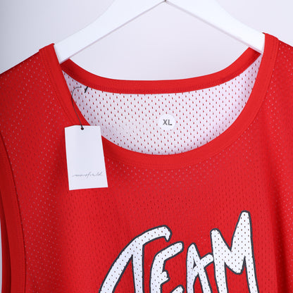 RED MESH 'FORM' CH TEAM STADIUM TANK TOP JERSEY MATTY BOY