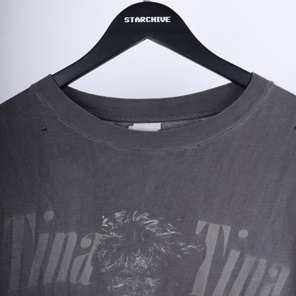 TINA TURNER FADED GREY VINTAGE T-SHIRT
