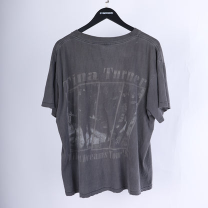 TINA TURNER FADED GREY VINTAGE T-SHIRT