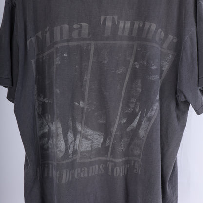TINA TURNER FADED GREY VINTAGE T-SHIRT