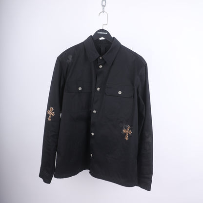 CHROME HEARTS WORK DOG LEAPOARD CROSS PATCH WORK DOG JACKET XXL