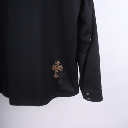 CHROME HEARTS WORK DOG LEAPOARD CROSS PATCH WORK DOG JACKET XXL