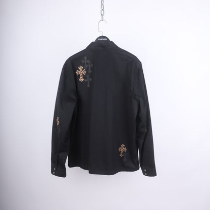CHROME HEARTS WORK DOG LEAPOARD CROSS PATCH WORK DOG JACKET XXL