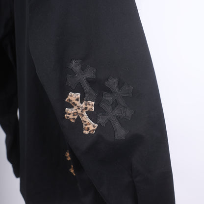 CHROME HEARTS WORK DOG LEAPOARD CROSS PATCH WORK DOG JACKET XXL