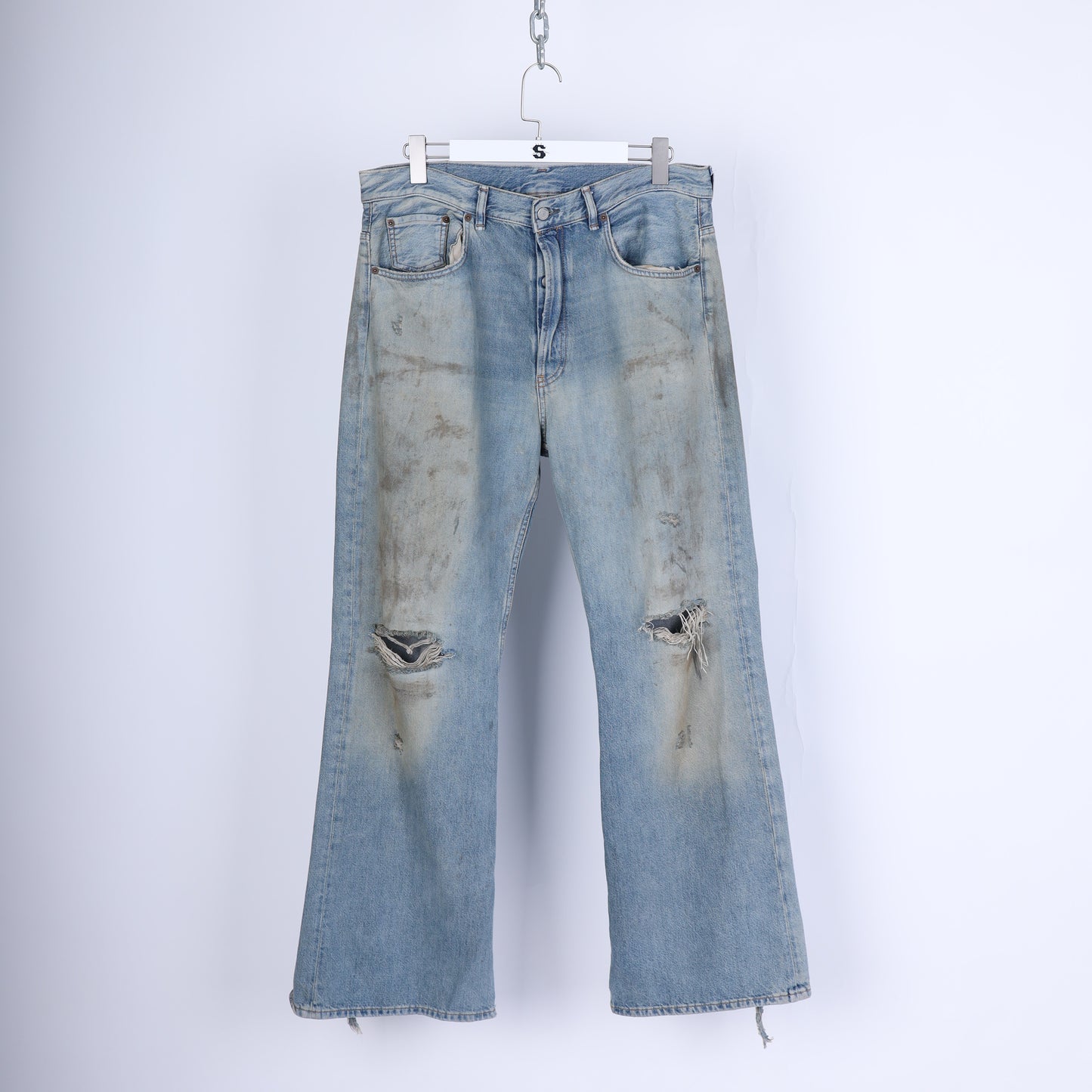 Acne Studios THRASHED BLUE DENIM