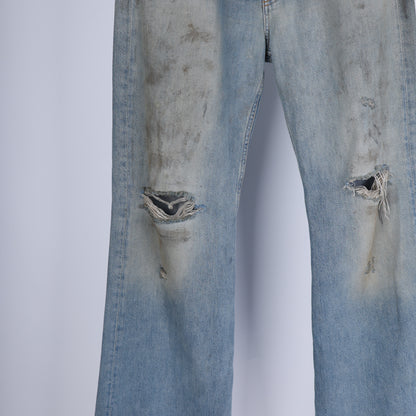 Acne Studios THRASHED BLUE DENIM