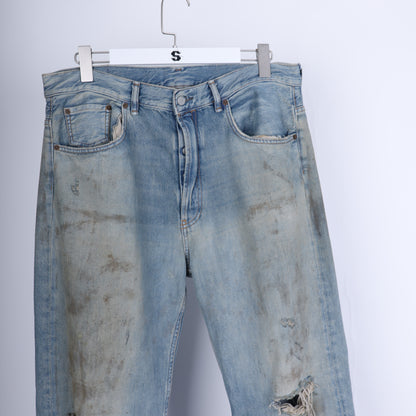 Acne Studios THRASHED BLUE DENIM