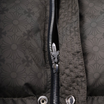 CHROME HEARTS ARMY GREEN OLIVE PLUS MONOGRAM DOWN PUFFER JACKET