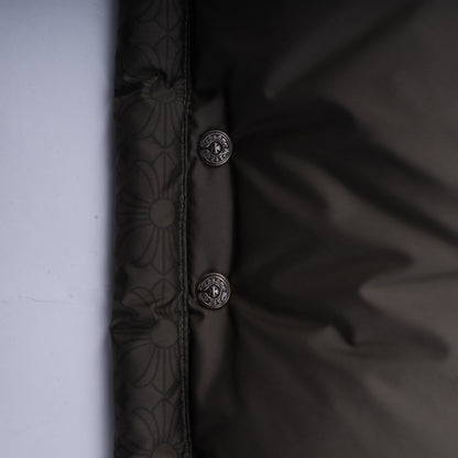 CHROME HEARTS ARMY GREEN OLIVE PLUS MONOGRAM DOWN PUFFER JACKET