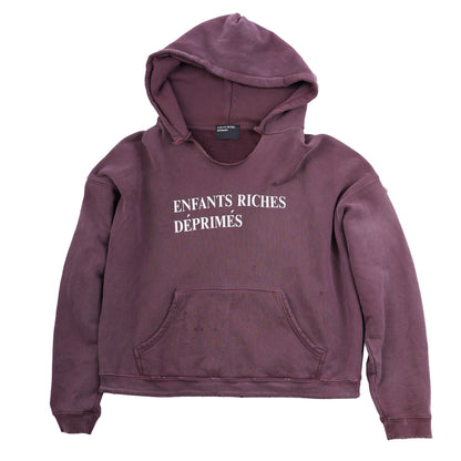 ENFANTS RICHES DEPRIMES ERD LOGO CUT OUT BURGUNDY HOODIE