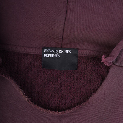 ENFANTS RICHES DEPRIMES ERD LOGO CUT OUT BURGUNDY HOODIE