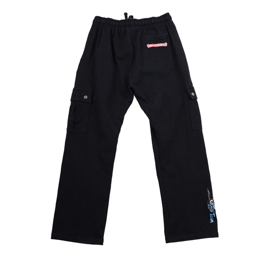 CHROME HEARTS MATTY BOY 'STAY FAST' FLAME SWEATPANTS XL