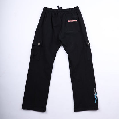 CHROME HEARTS MATTY BOY 'STAY FAST' FLAME SWEATPANTS XL