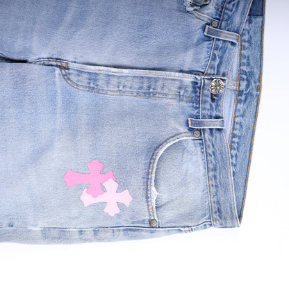 PINK CROSS PATCH 501 LEVI'S DENIM