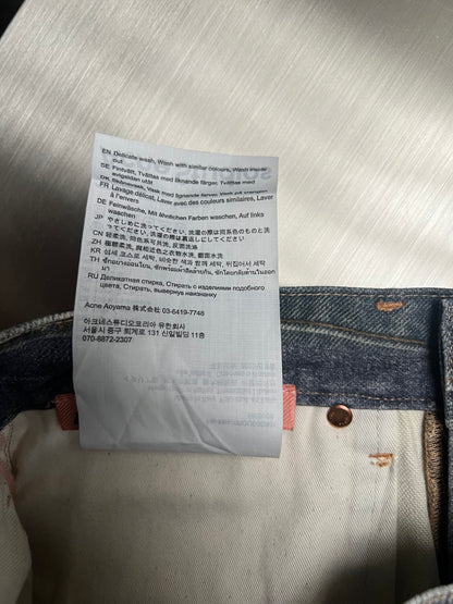 Acne Studios Trompe l'Oeil Faux Leather Chaps Jeans