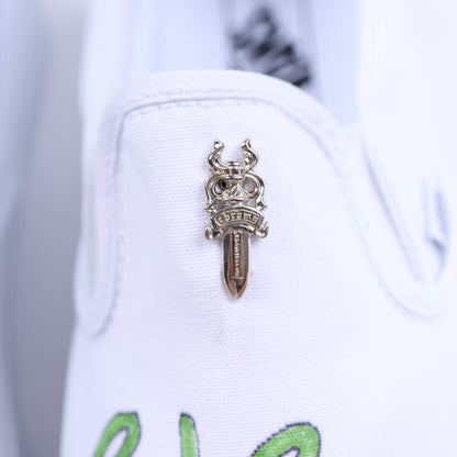 CHROME HEARTS X MATTY BOY HAND PAINTED VANS SLIP ONS SIZE 10