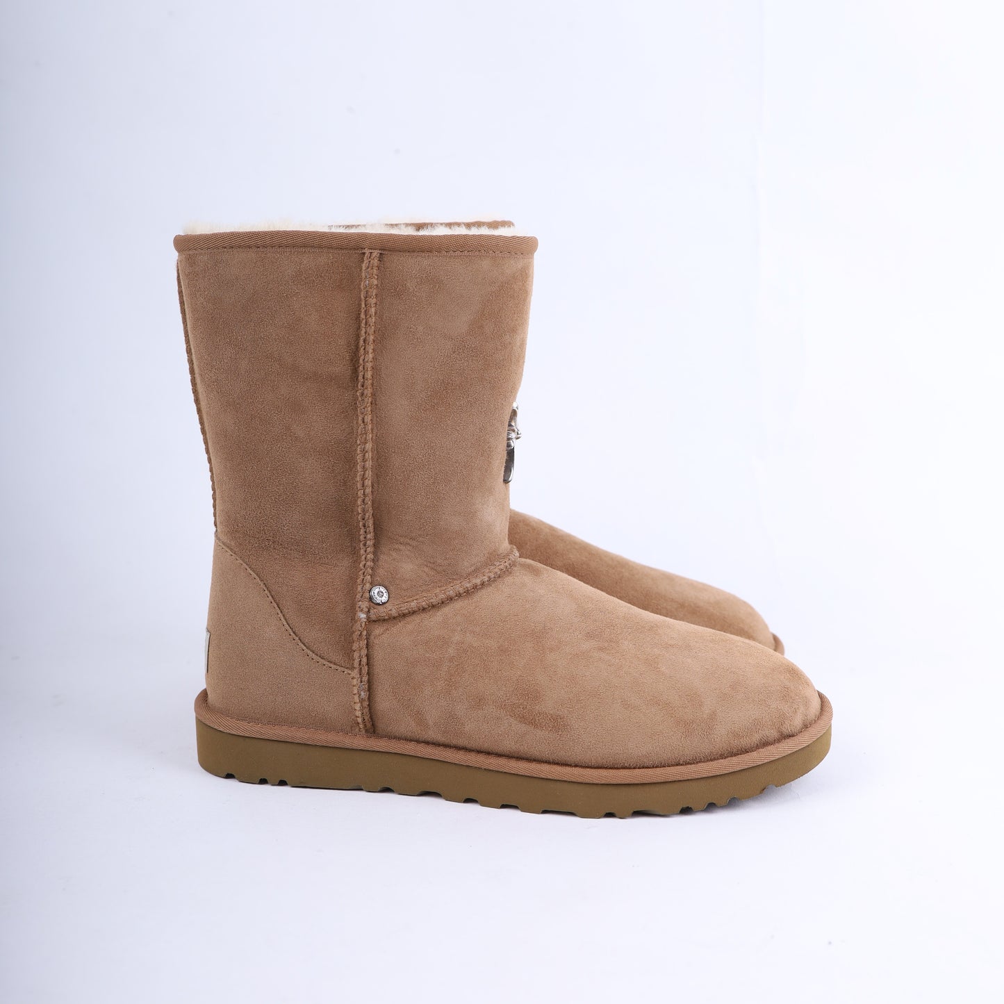 BROWN UGGS RHODIUM PLATED