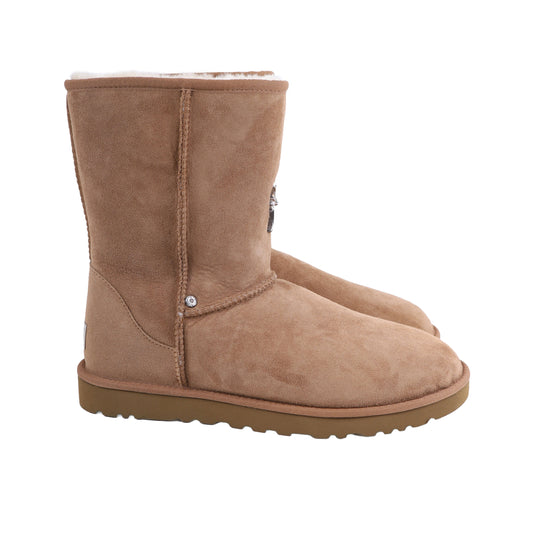 BROWN UGGS RHODIUM PLATED