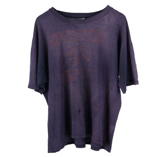 VINTAGE LED ZEPPELIN FADED PURPLE 1970S BAND T-SHIRT