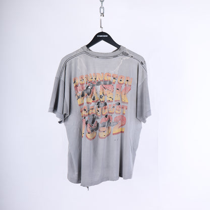VINTAGE MONSTERS OF ROCK THRASHED FADED IRON MAIDEN TOUR T-SHIRT