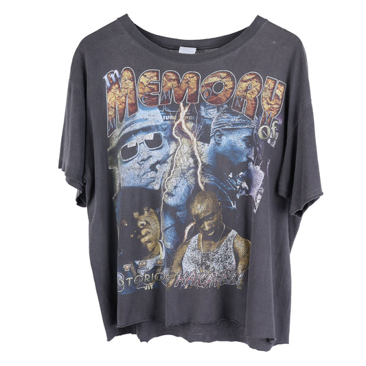 VINTAGE TUPAC BIGGIE MEMORIAL CROPPED RAP T-SHIRT