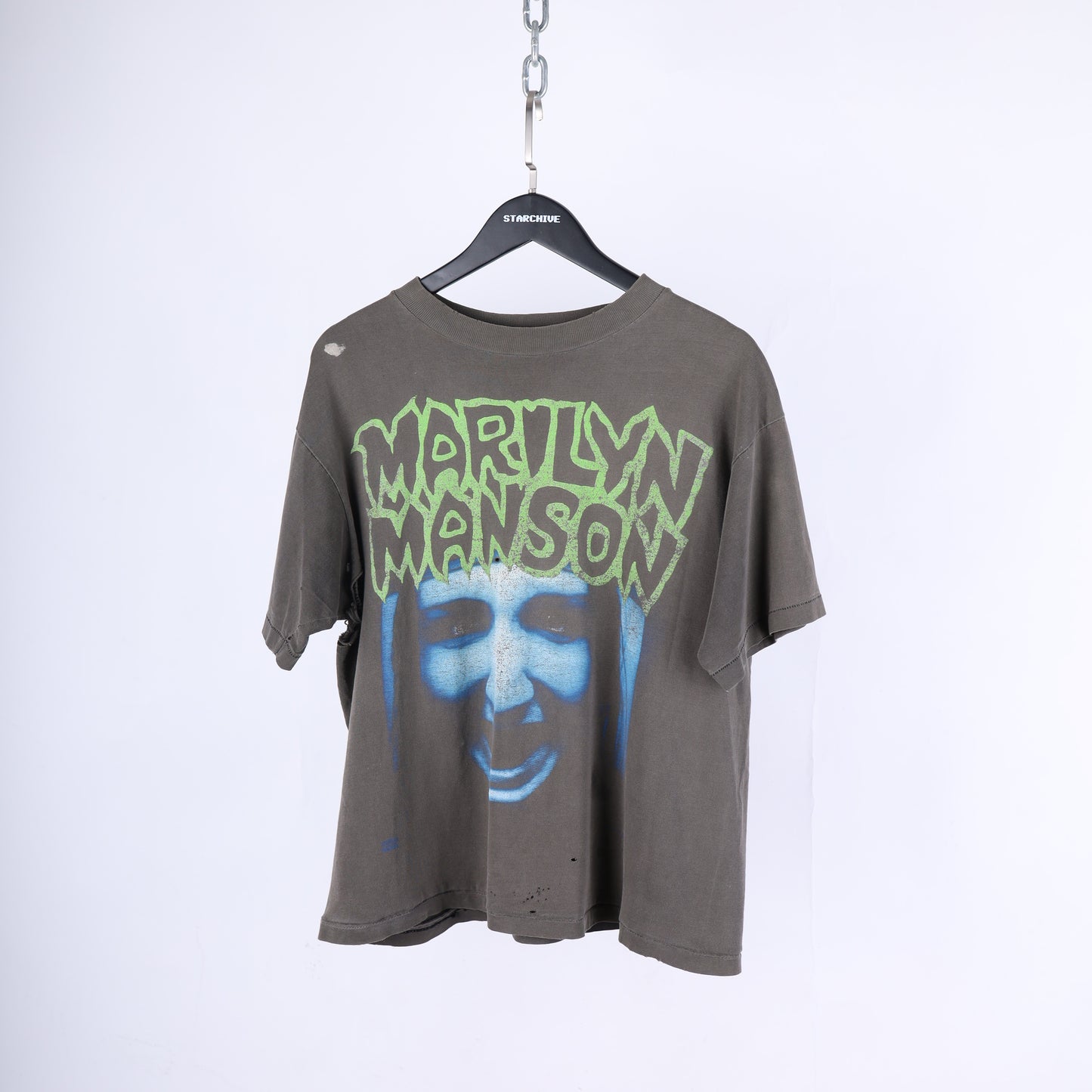 VINTAGE MARILYN MANSON THRASHED FADED T-SHIRT