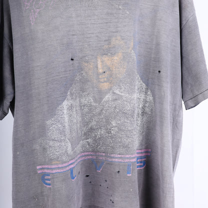 VINTAGE ELVIS FADED THRASHED T-SHIRT