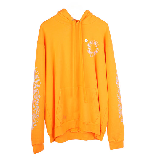 CHROME HEARTS ORANGE MIAMI MUSIC WEEK EXCLUSIVE HORSESHOE HOODIE