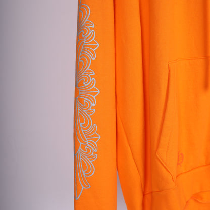 CHROME HEARTS ORANGE MIAMI MUSIC WEEK EXCLUSIVE HORSESHOE HOODIE