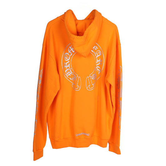 CHROME HEARTS ORANGE MIAMI MUSIC WEEK EXCLUSIVE HORSESHOE HOODIE
