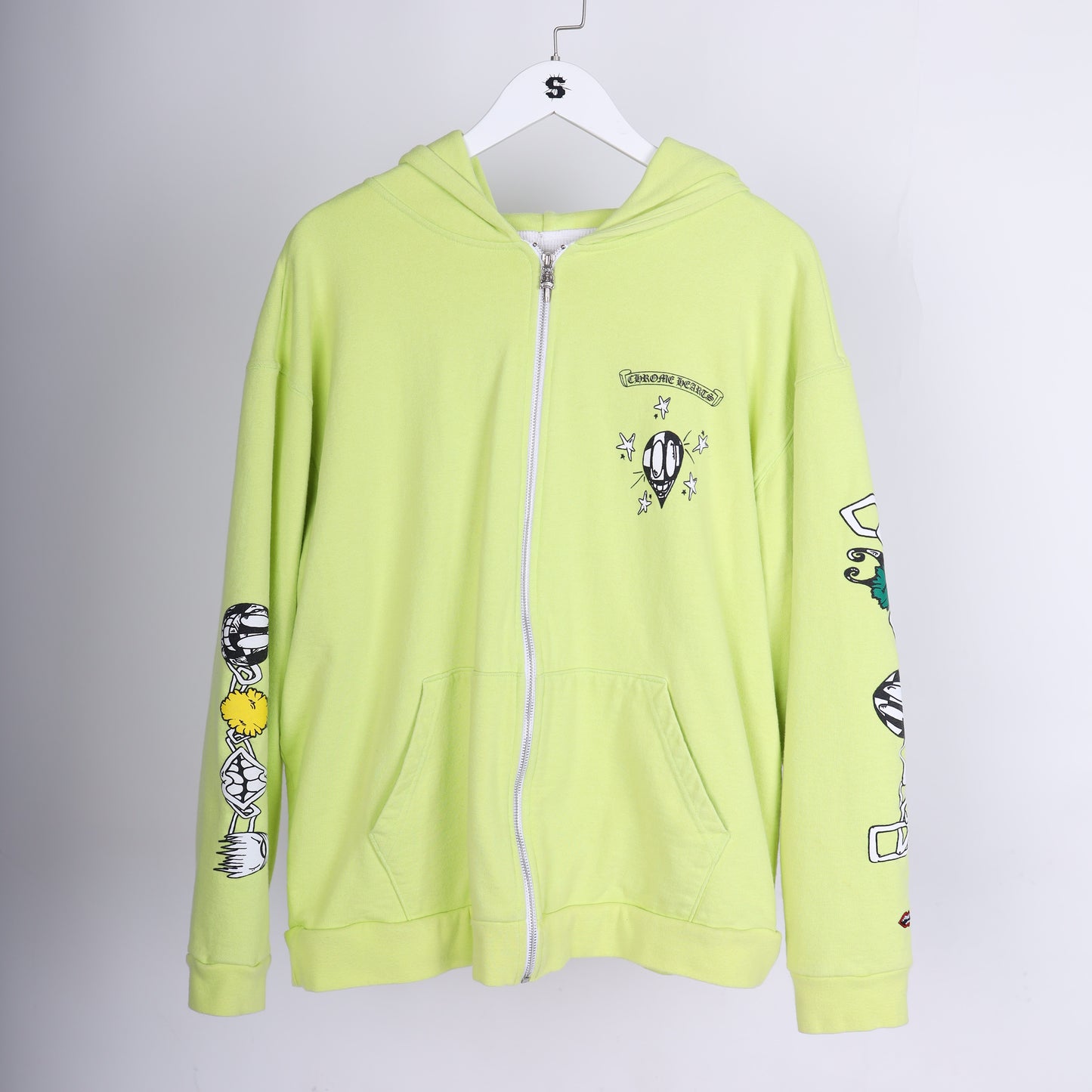 CHROME HEARTS X MATTY BOY LINK SLIME GREEN HOODIE